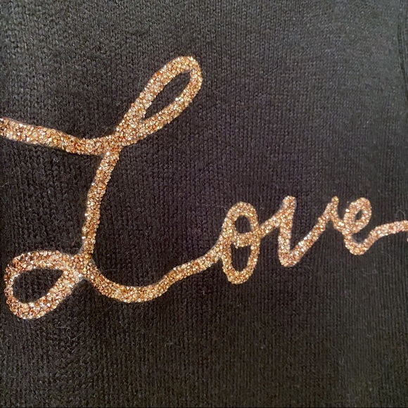 LC Lauren Conrad Glitter "Love" Script Graphic Sweater - Picture 4 of 8